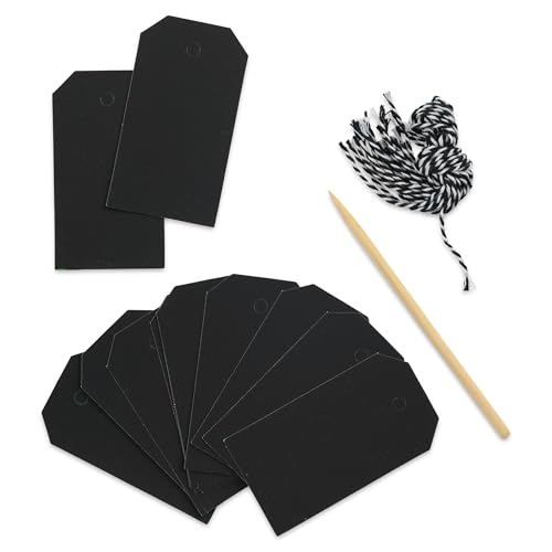 Kratzpapier Anhänger 12 Stück mit Holzkratzer von Rico Design