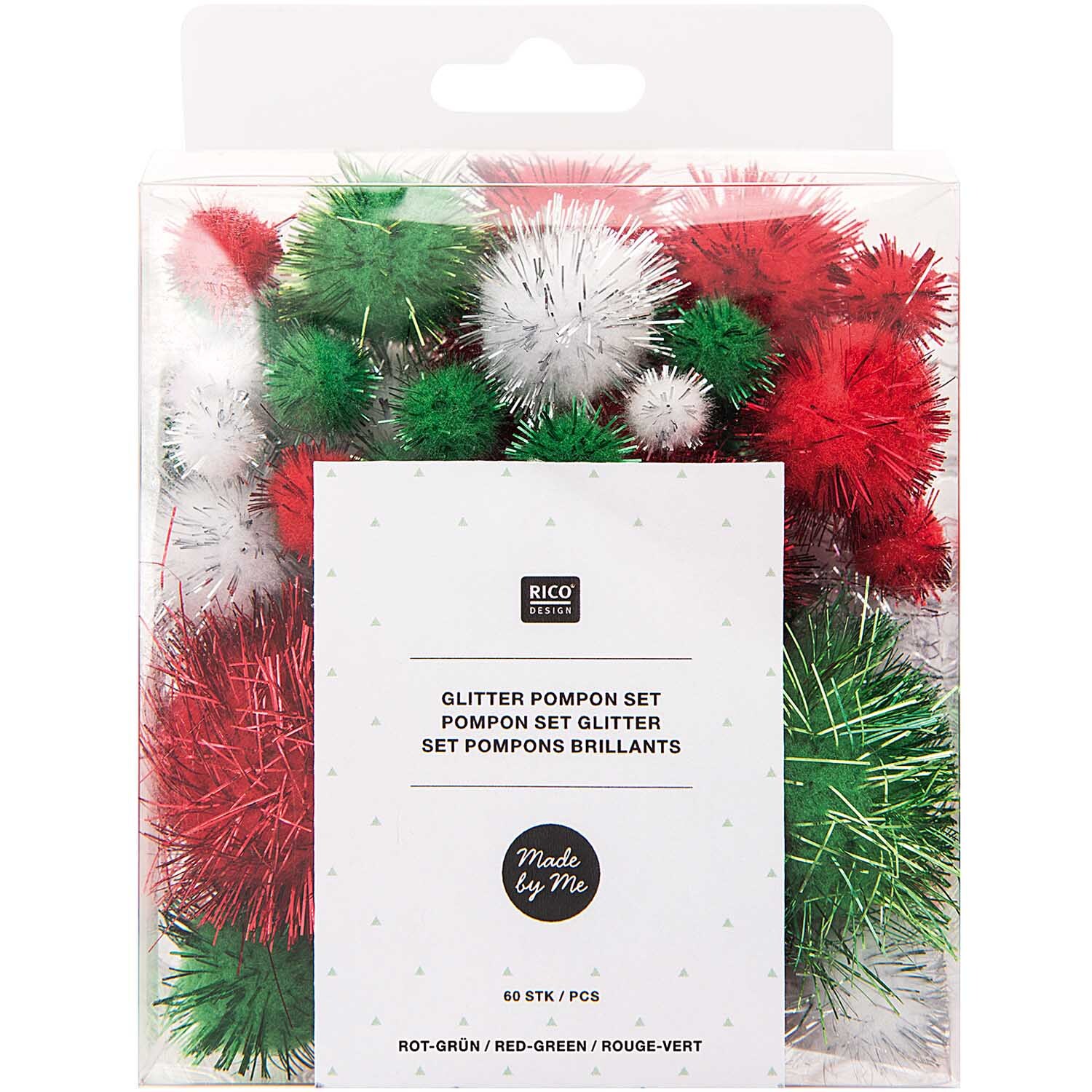 Glitter Pompons 63 Stück von Rico Design