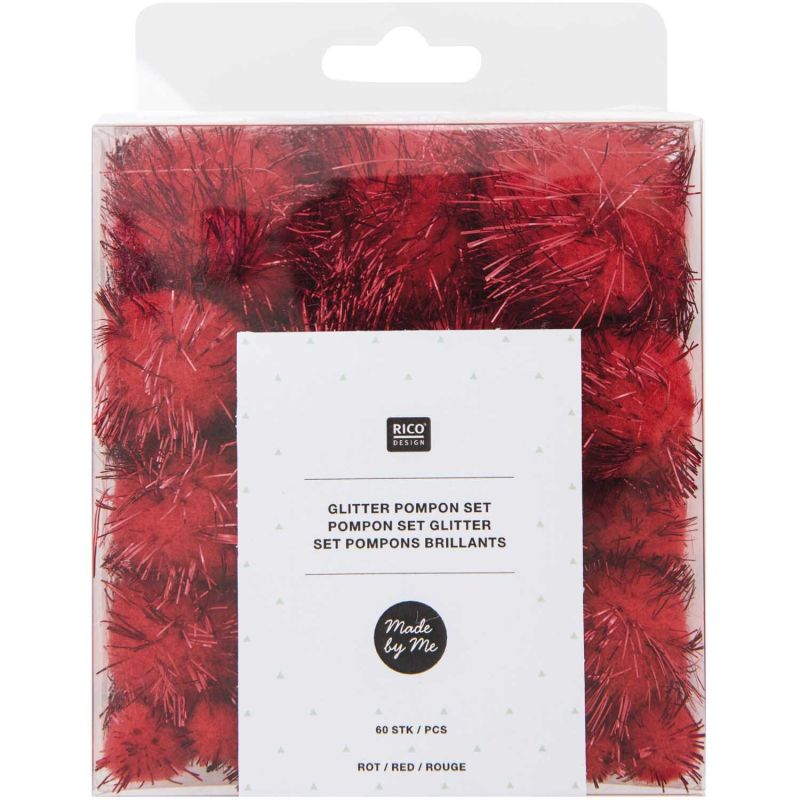 Glitter Pompons 63 Stück von Rico Design