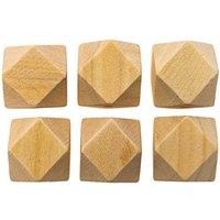 Holzperlen Diamant 2x2x2cm 6 Stück von Rico Design