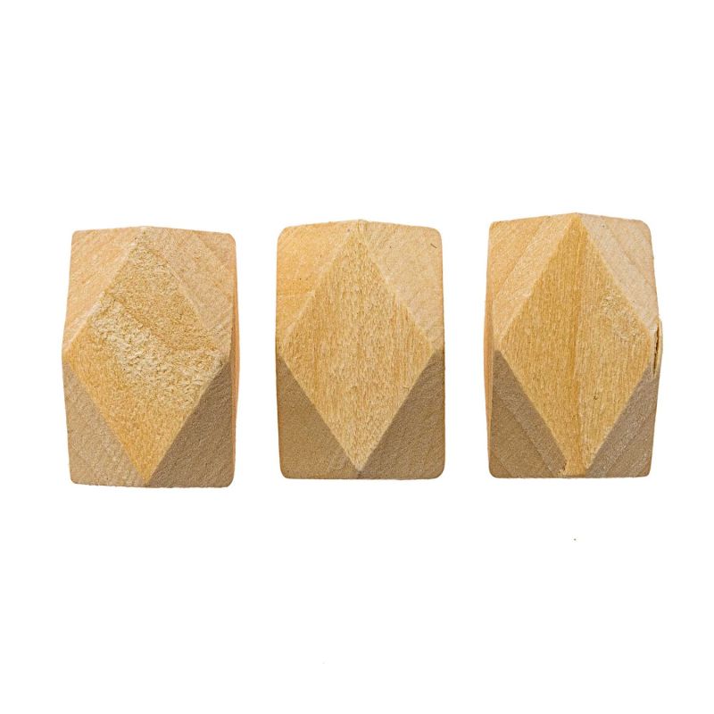 Holzperlen Diamant 3x2x2cm 3 Stück von Rico Design