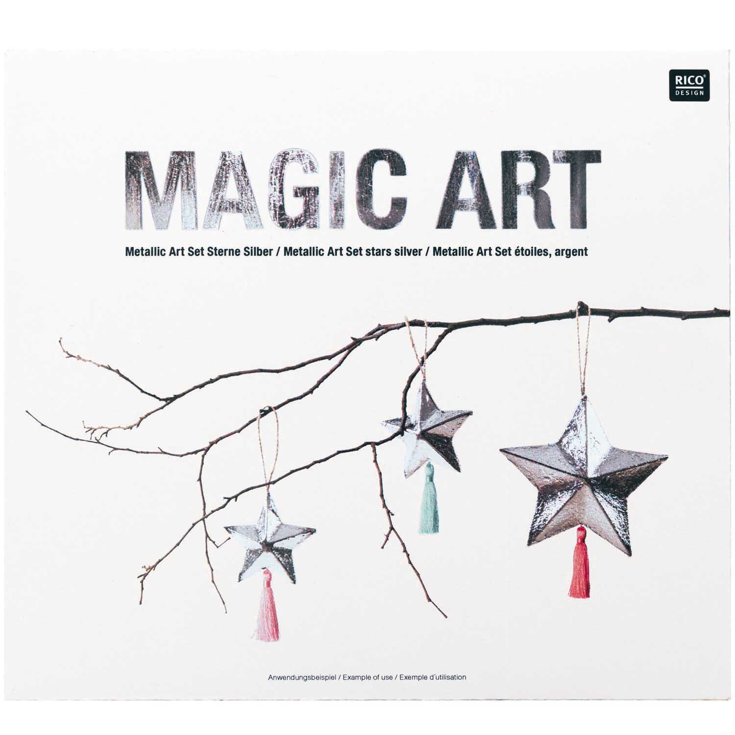 Magic Art Set Sterne silber von Rico Design