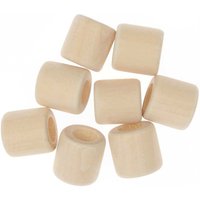 Makramee Perlen Holz natur 17x17mm 8 Stück von Rico Design