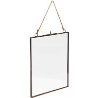 Metallrahmen zum Hängen mit doppelter Glasscheibe schwarz 16x22cm von Rico Design