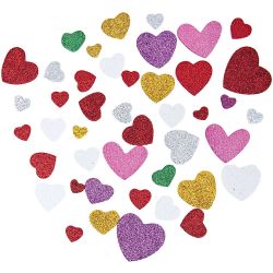 Moosgummi Herzen Glitter selbstklebend Moosgummi Herzen Glitter selbstklebend von Rico Design