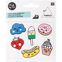 Patches fröhliche Gesichter 6 Stück zum Aufbügeln von Rico Design