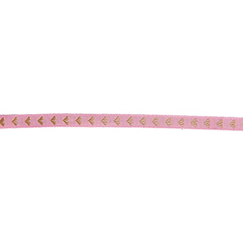 Made by Me | Ribbon Herzen rosa-Gold 10mm 2m von Rico Design