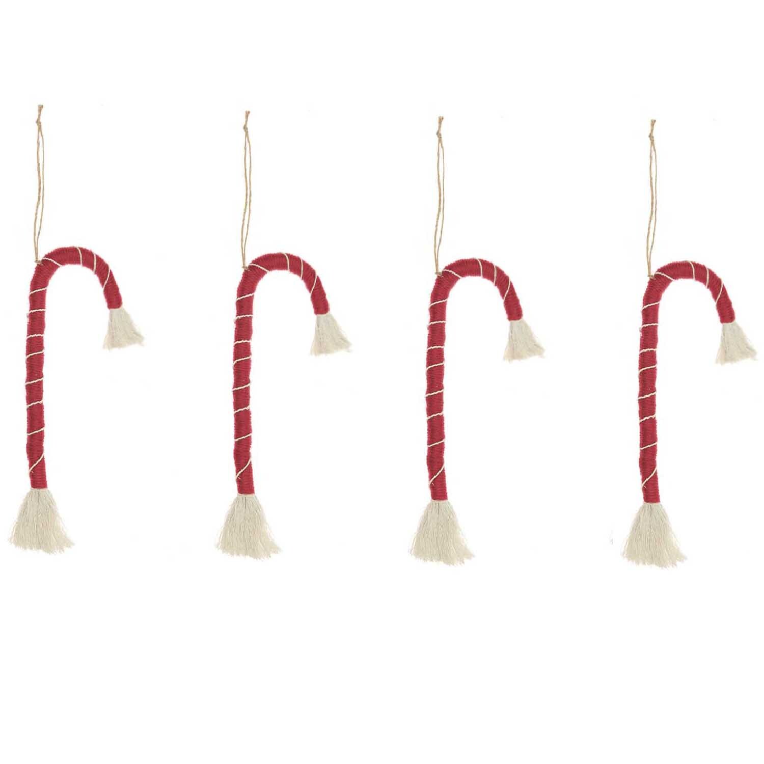 Makramee Set Zuckerstange 20x8cm 4 Stück von Rico Design