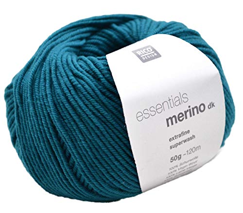 Merinowolle Rico Merino dk Fb. 30 türkis, Wolle zum Stricken & Häkeln Merinowolle Rico Merino dk Fb. 30 türkis, Wolle zum Stricken & Häkeln von Rico Design