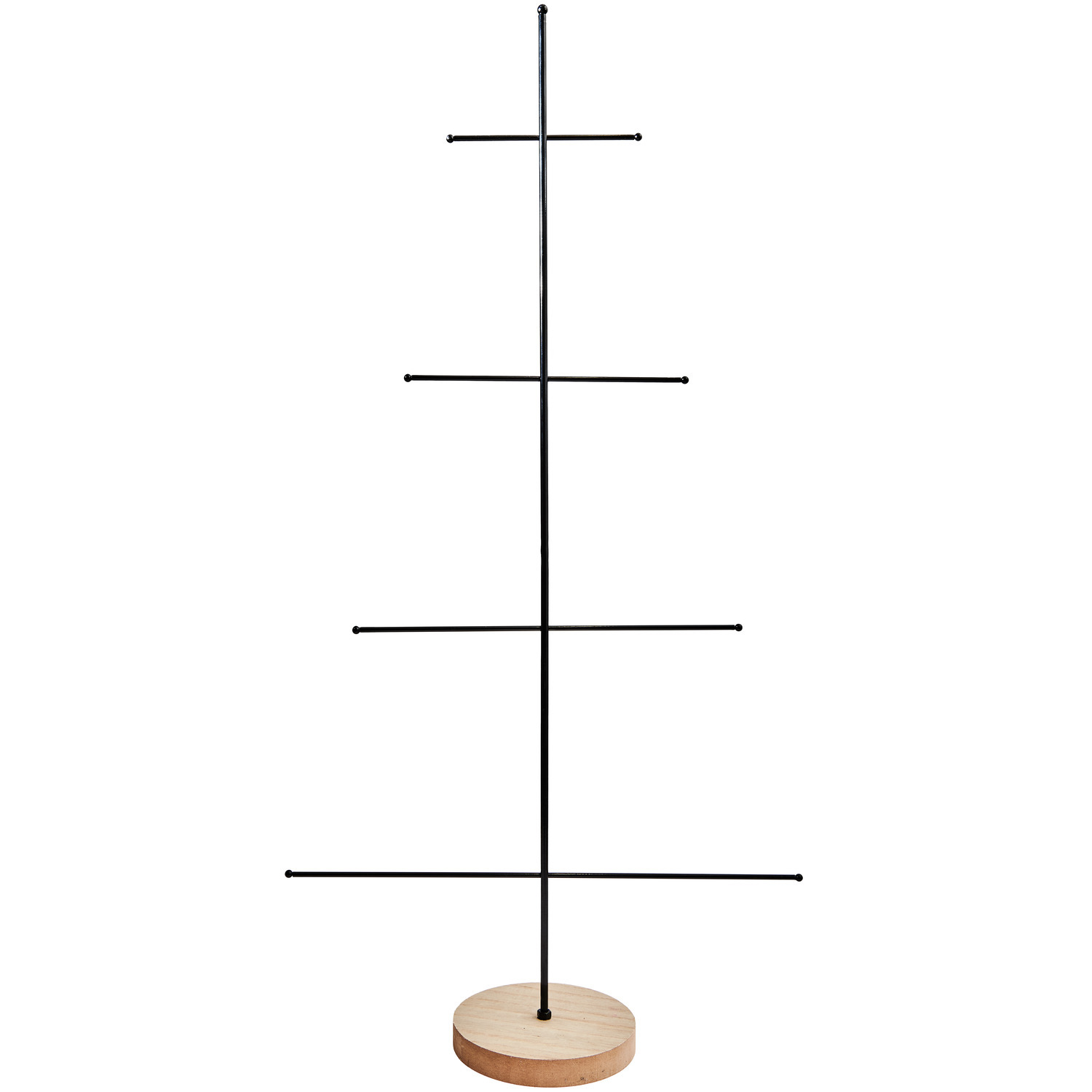 Metall-Tannenbaum mit Holzsockel von Rico Design