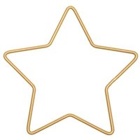 Metallring Stern gold von Rico Design