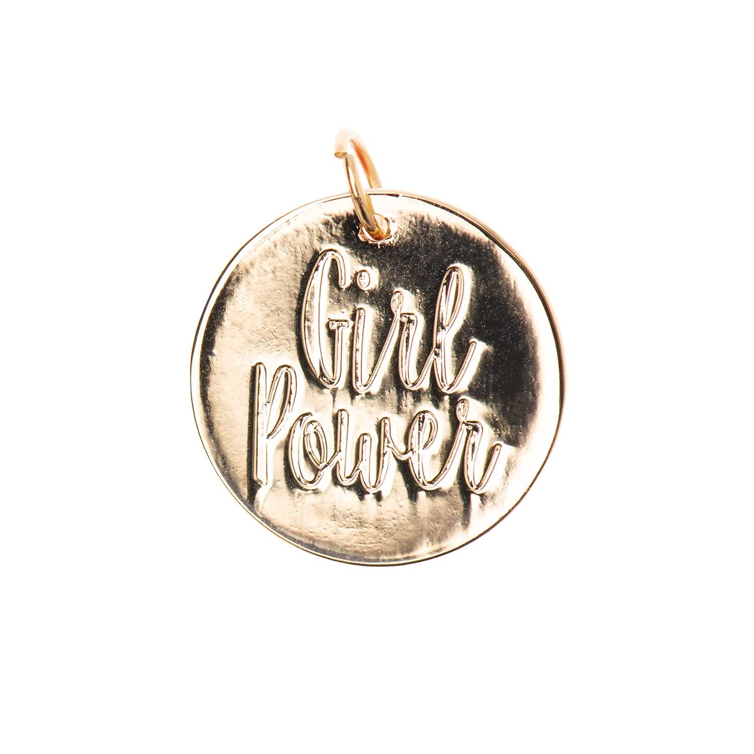 Mix it Up - Jewellery Anhänger Scheibe Girl Power gold Ø17mm Mix it Up - Jewellery Anhänger Scheibe Girl Power gold Ø17mm von Rico Design