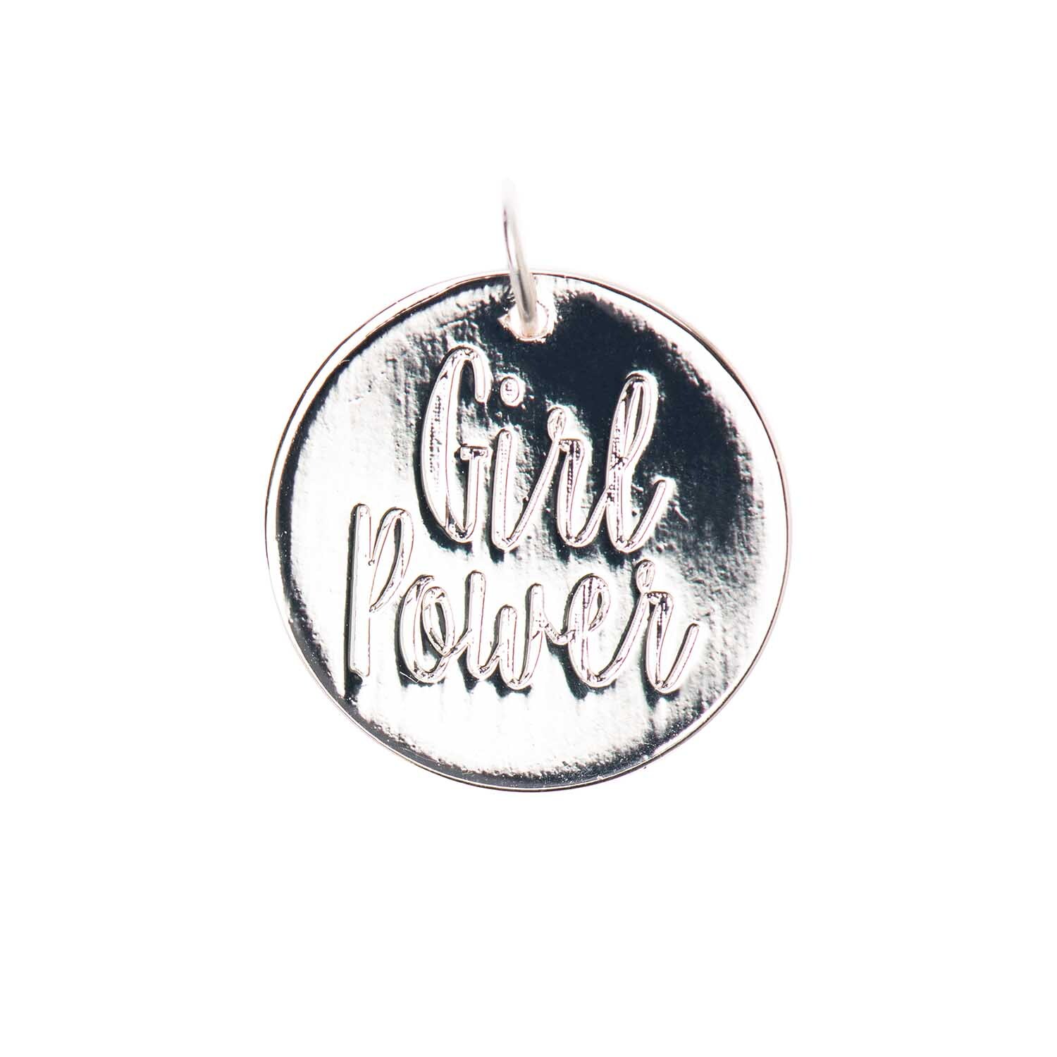 Mix it Up - Jewellery Anhänger Scheibe Girl Power silber Ø17mm Mix it Up - Jewellery Anhänger Scheibe Girl Power silber Ø17mm von Rico Design