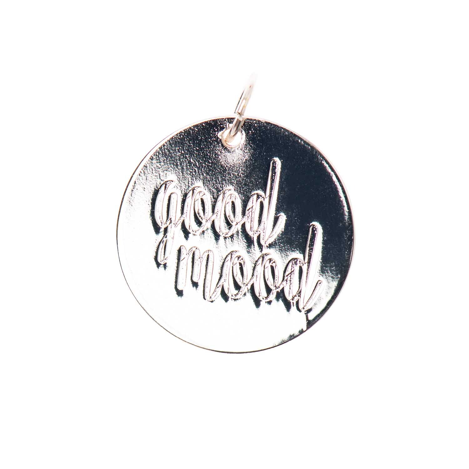 Mix it Up - Jewellery Anhänger Scheibe Good Mood silber Ø17mm Mix it Up - Jewellery Anhänger Scheibe Good Mood silber Ø17mm von Rico Design