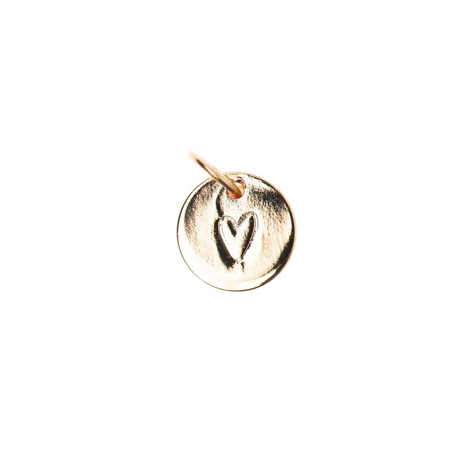Mix it Up - Jewellery Anhänger Scheibe Herz gold 9mm Mix it Up - Jewellery Anhänger Scheibe Herz gold 9mm von Rico Design