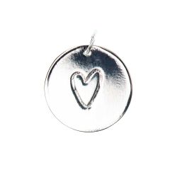 Mix it Up - Jewellery Anhänger Scheibe Herz silber Ø17mm von Rico Design