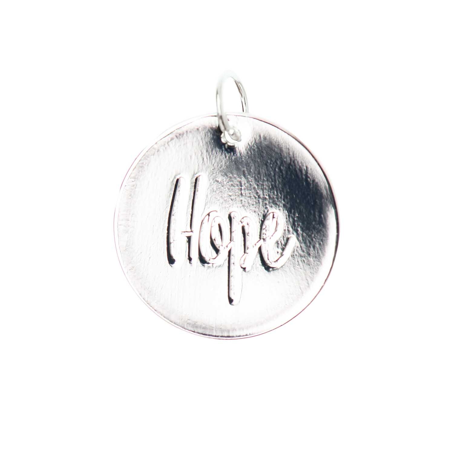 Mix it Up - Jewellery Anhänger Scheibe Hope silber Ø17mm Mix it Up - Jewellery Anhänger Scheibe Hope silber Ø17mm von Rico Design