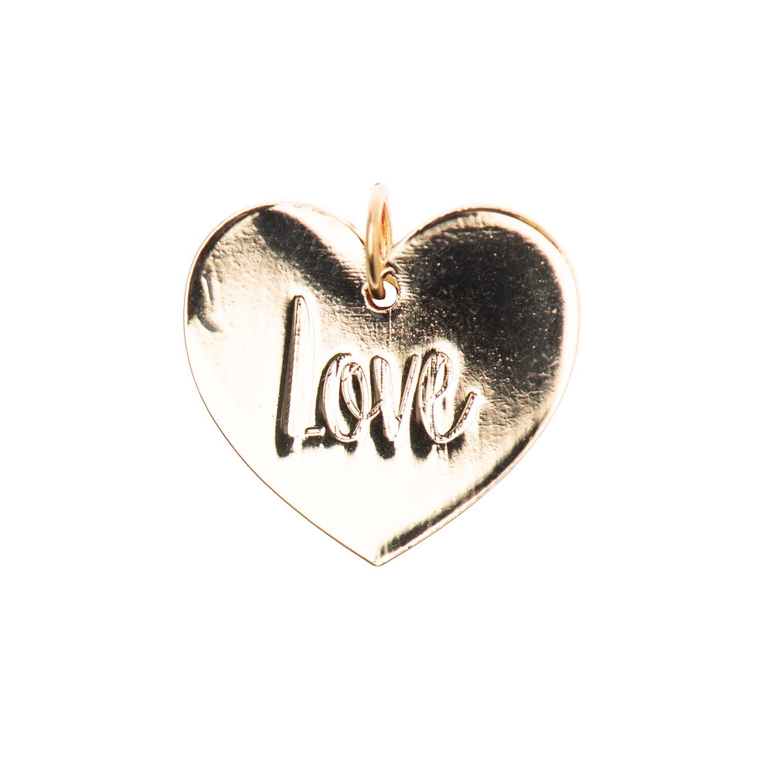 Mix it Up - Jewellery Anhänger Scheibe Love gold Ø17mm Mix it Up - Jewellery Anhänger Scheibe Love gold Ø17mm von Rico Design