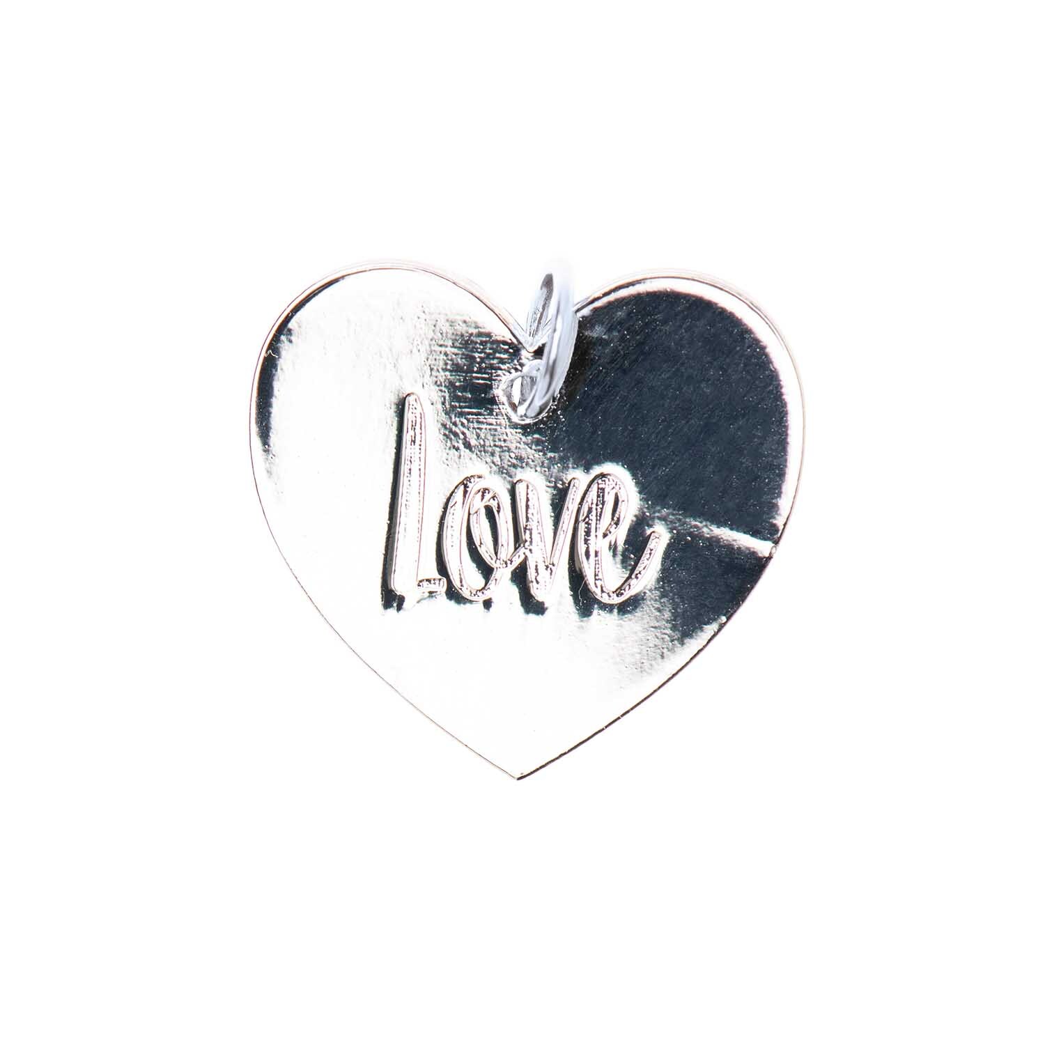 Mix it Up - Jewellery Anhänger Scheibe Love silber Ø17mm Mix it Up - Jewellery Anhänger Scheibe Love silber Ø17mm von Rico Design