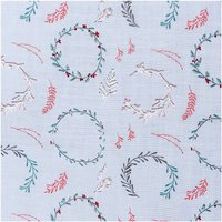 Musselin-Druckstoff Nostalgic Christmas Kränze hellblau 140cm Musselin-Druckstoff Nostalgic Christmas Kränze hellblau 140cm von Rico Design