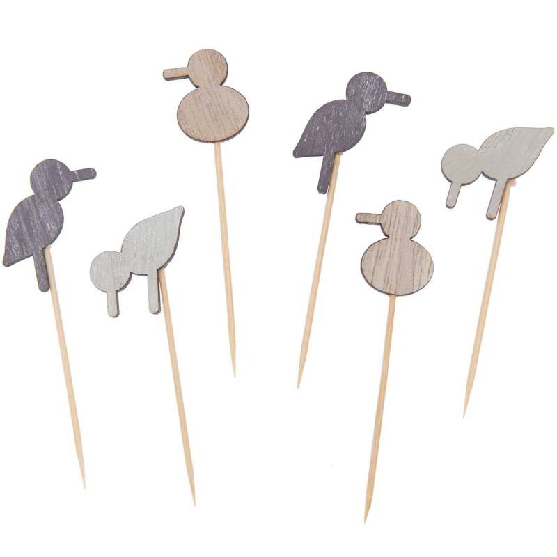 Deko-Picker Möwe Mix natur 6,6-7,3cm 6 Stück von Rico Design