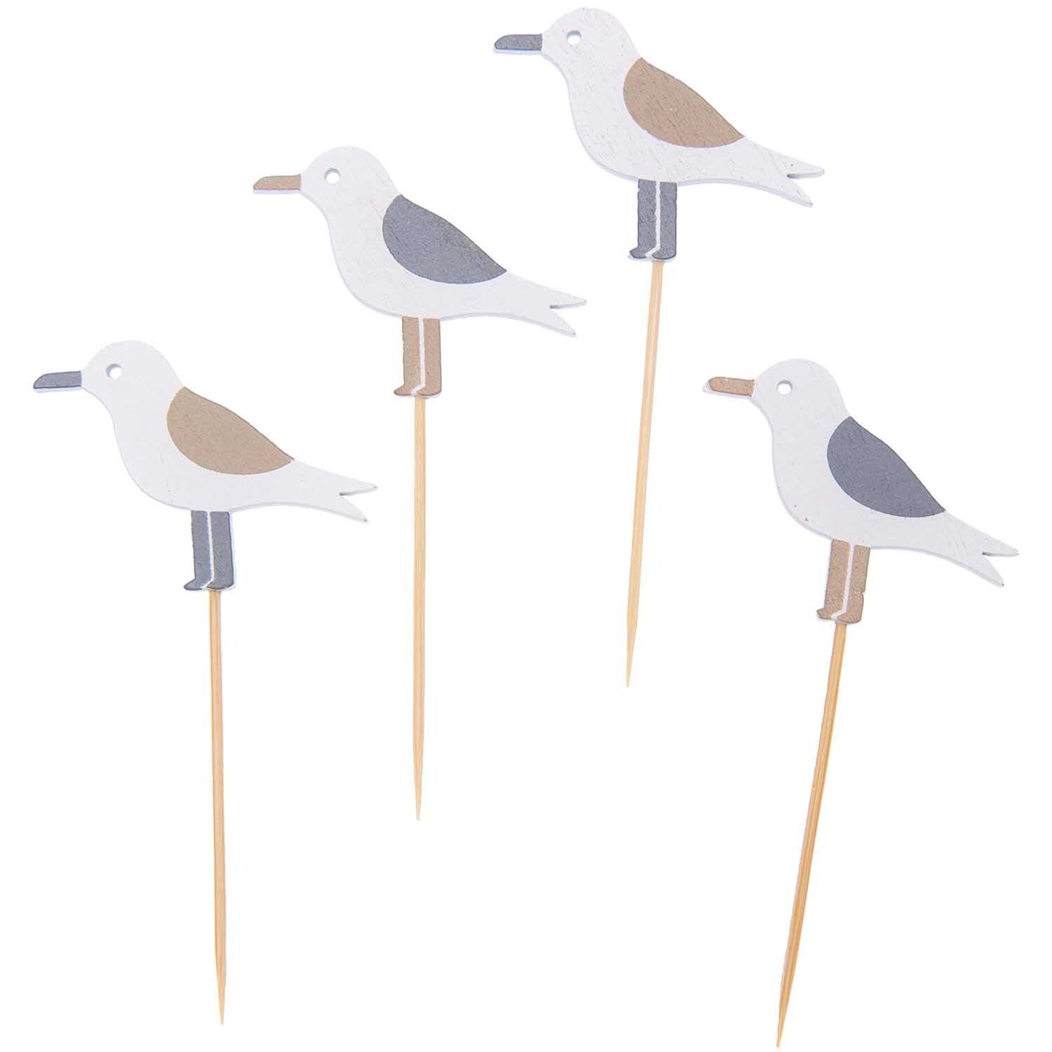 Deko-Picker Möwe natur 8cm 4 Stück Deko-Picker Möwe natur 8cm 4 Stück von Rico Design