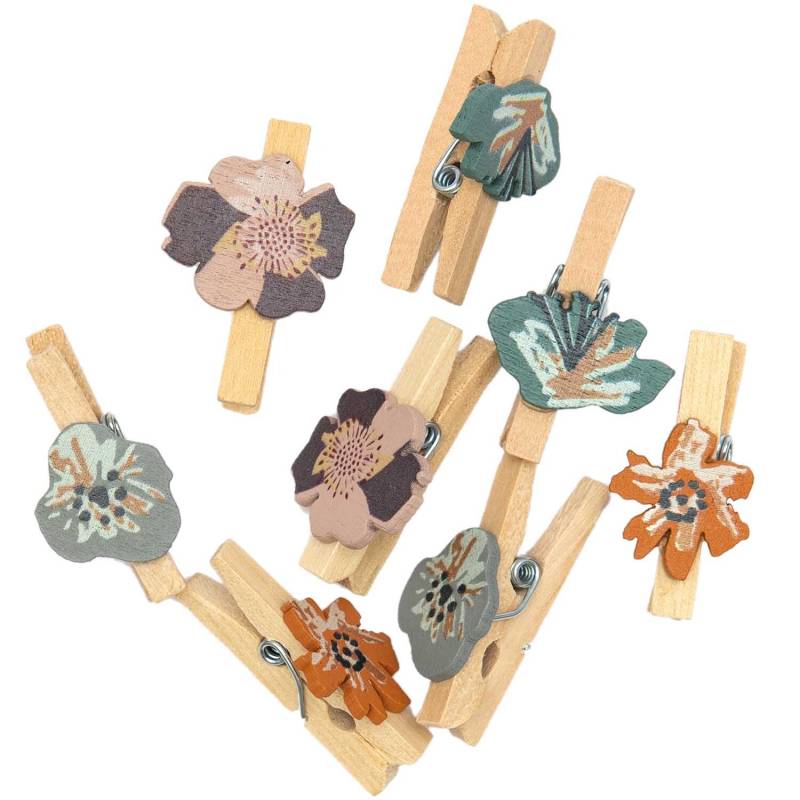 Dekoklammern Blüte 8 Stück von Rico Design