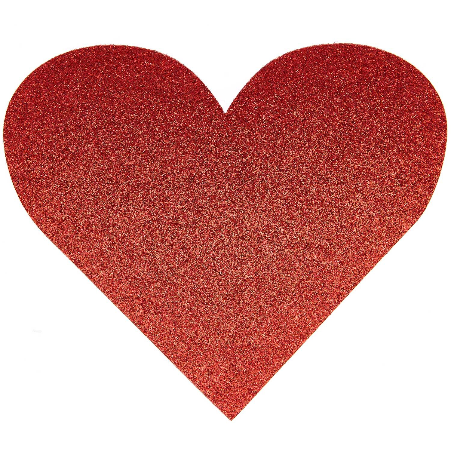 Filz Untersetzer Herzen rot 15x12,9cm 6 Stück von Rico Design