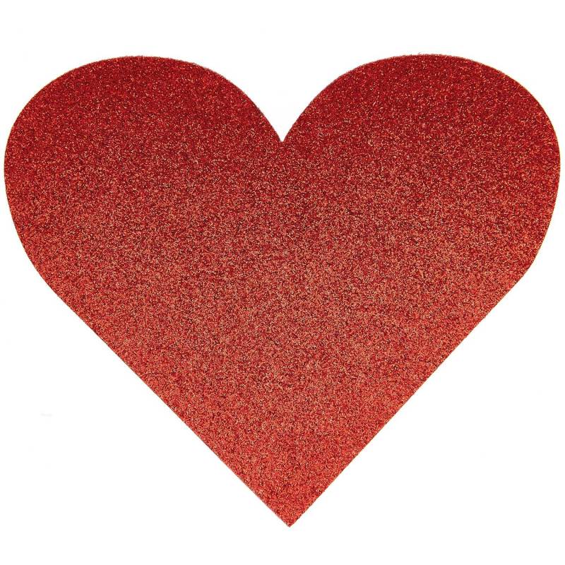 Filz Untersetzer Herzen rot 15x12,9cm 6 Stück von Rico Design