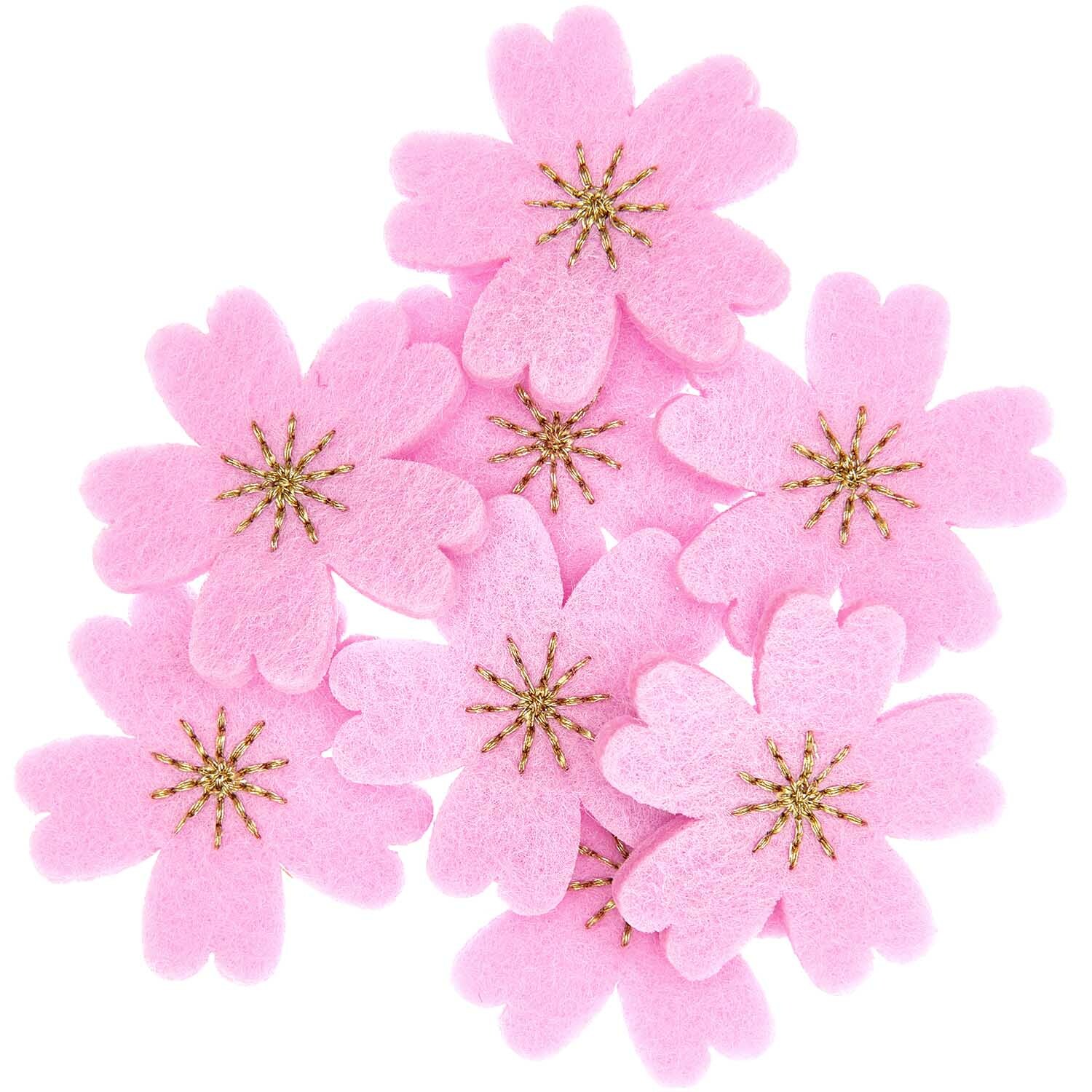 Ohhh! Lovely! Filzstreu Kirschblüten dunkelpink-gold 35x35mm 8 Stück Ohhh! Lovely! Filzstreu Kirschblüten dunkelpink-gold 35x35mm 8 Stück von Rico Design