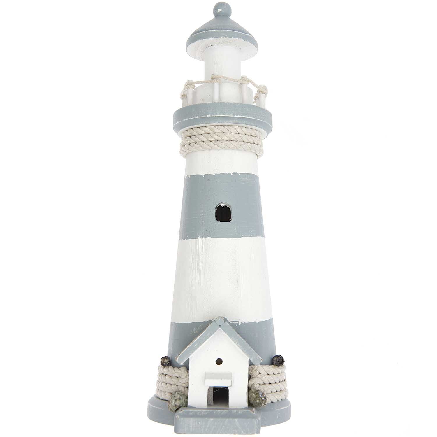 Holz-Leuchtturm hellblau-weiß 16x11,5x34cm Holz-Leuchtturm hellblau-weiß 16x11,5x34cm von Rico Design