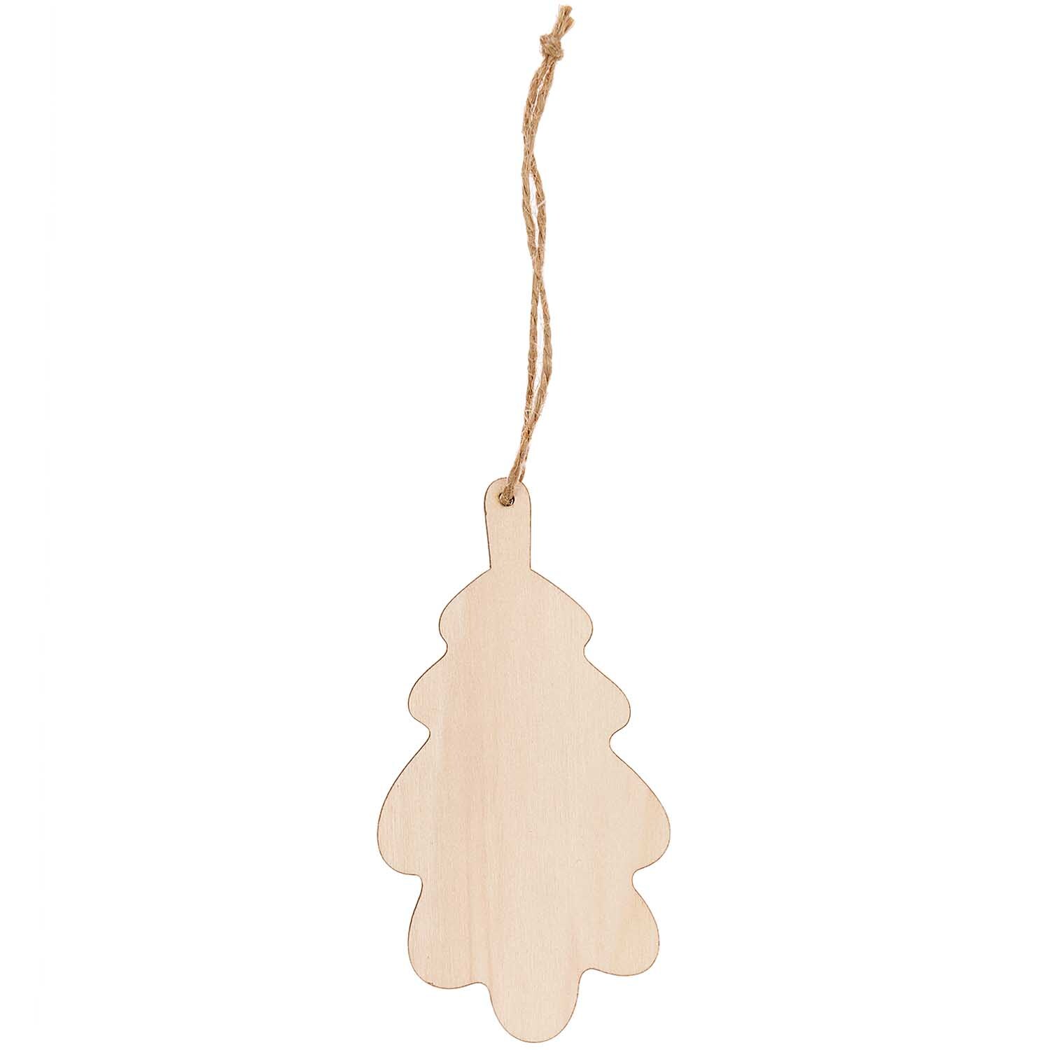 Holzanhänger Eichenblatt natur 6x11,4cm Holzanhänger Eichenblatt natur 6x11,4cm von Rico Design