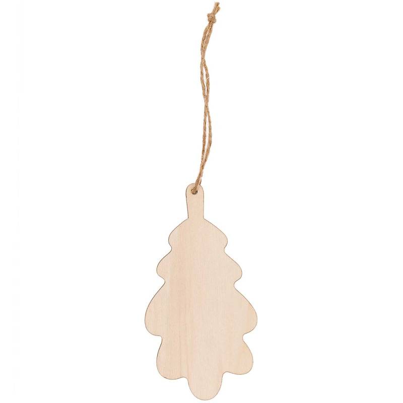 Holzanhänger Eichenblatt natur 6x11,4cm von Rico Design