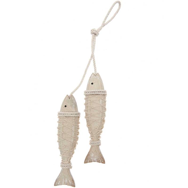 Holzhänger Fische im Netz natur 19cm von Rico Design