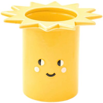 Keramik Vase Sonne gelb 14x14x11,5cm Keramik Vase Sonne gelb 14x14x11,5cm von Rico Design