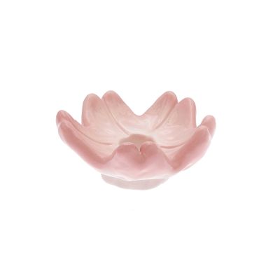 Porzellan Kerzenhalter Kirschblüte rosa 10,5x10,5x3cm von Rico Design