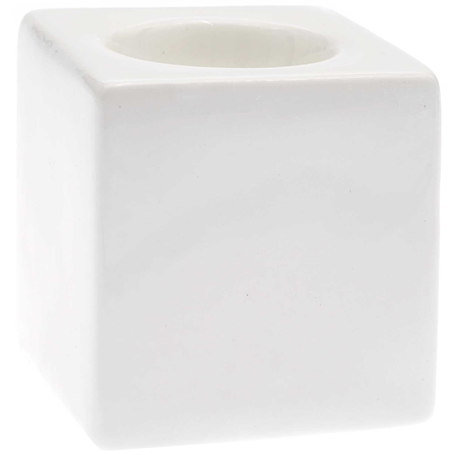 Porzellan-Teelichhalter weiß 7,3cm von Rico Design