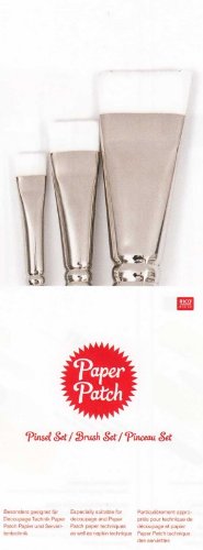Paper Patch, Decoupage, Serviettentechnik Spezial-Pinsel-Set 3 teilig von Rico Design