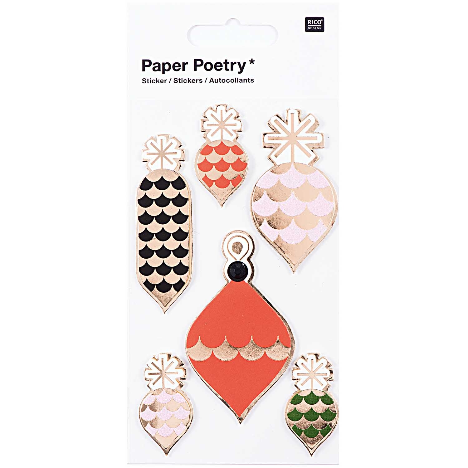 Paper Poetry 3D Sticker Baumschmuck Hot Foil Paper Poetry 3D Sticker Baumschmuck Hot Foil von Rico Design