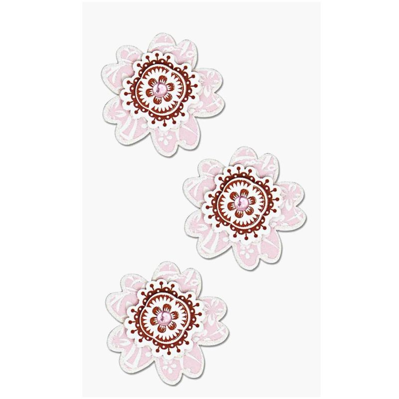 Paper Poetry 3D Sticker Blumen rosa von Rico Design