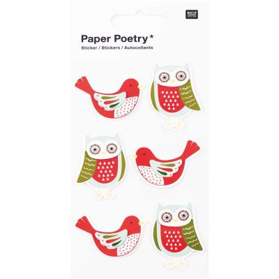 Paper Poetry 3D Sticker Eulen und Tauben von Rico Design