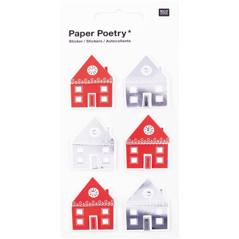 Paper Poetry 3D Sticker Häuser Hot Foil Paper Poetry 3D Sticker Häuser Hot Foil von Rico Design
