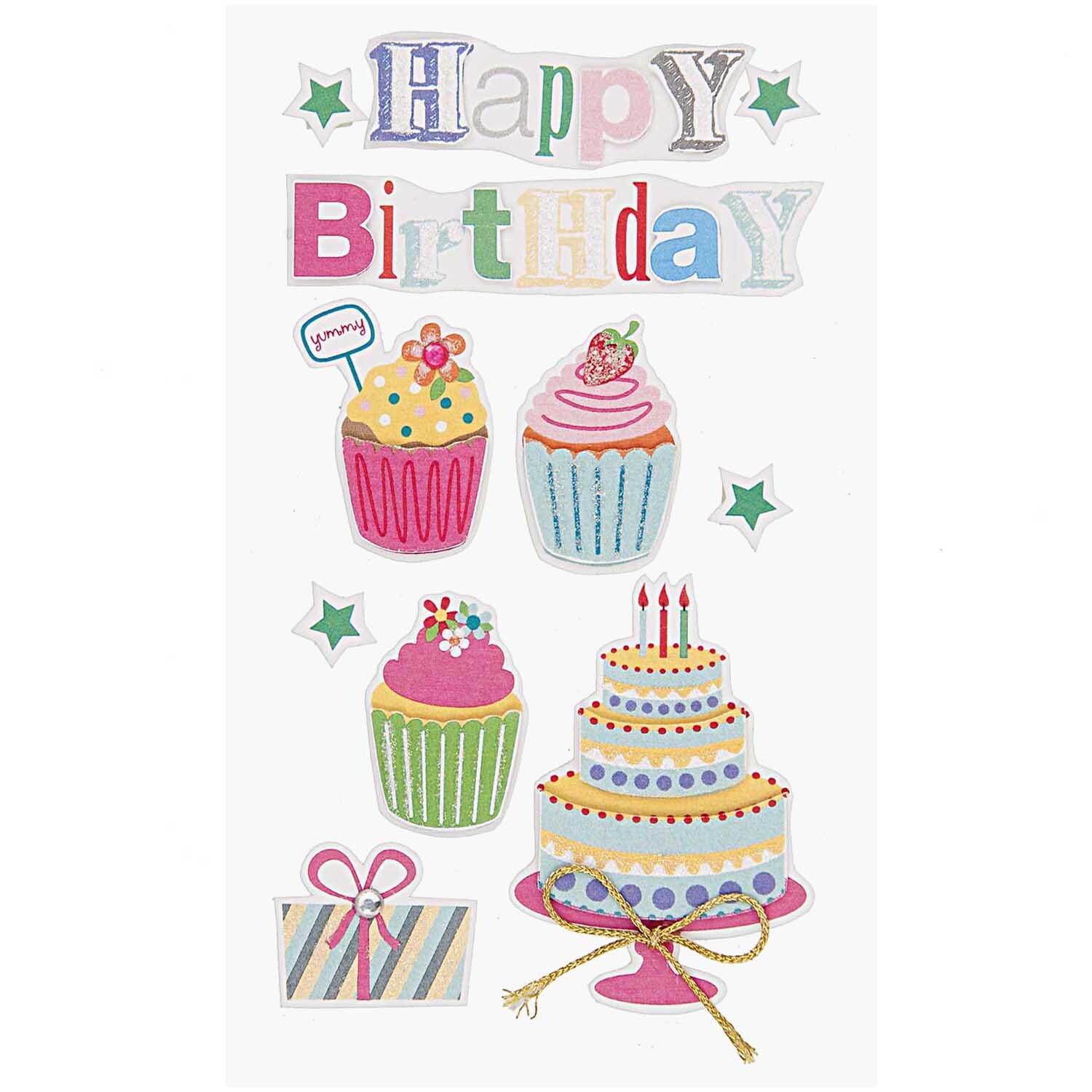 Rico Design Paper Poetry 3D Sticker Happy Birthday von Rico Design