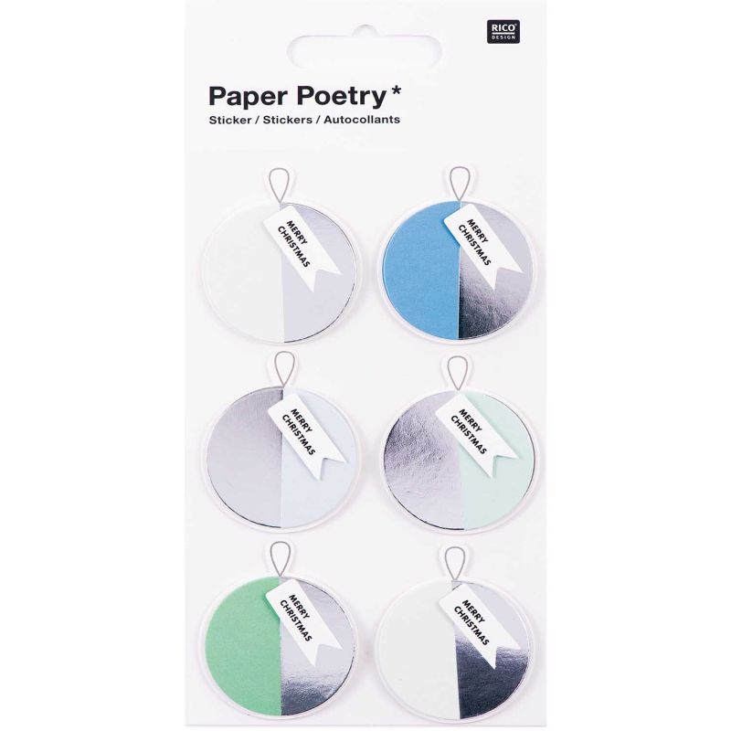 Paper Poetry 3D Sticker Kugeln blau-silber Hot Foil Paper Poetry 3D Sticker Kugeln blau-silber Hot Foil von Rico Design