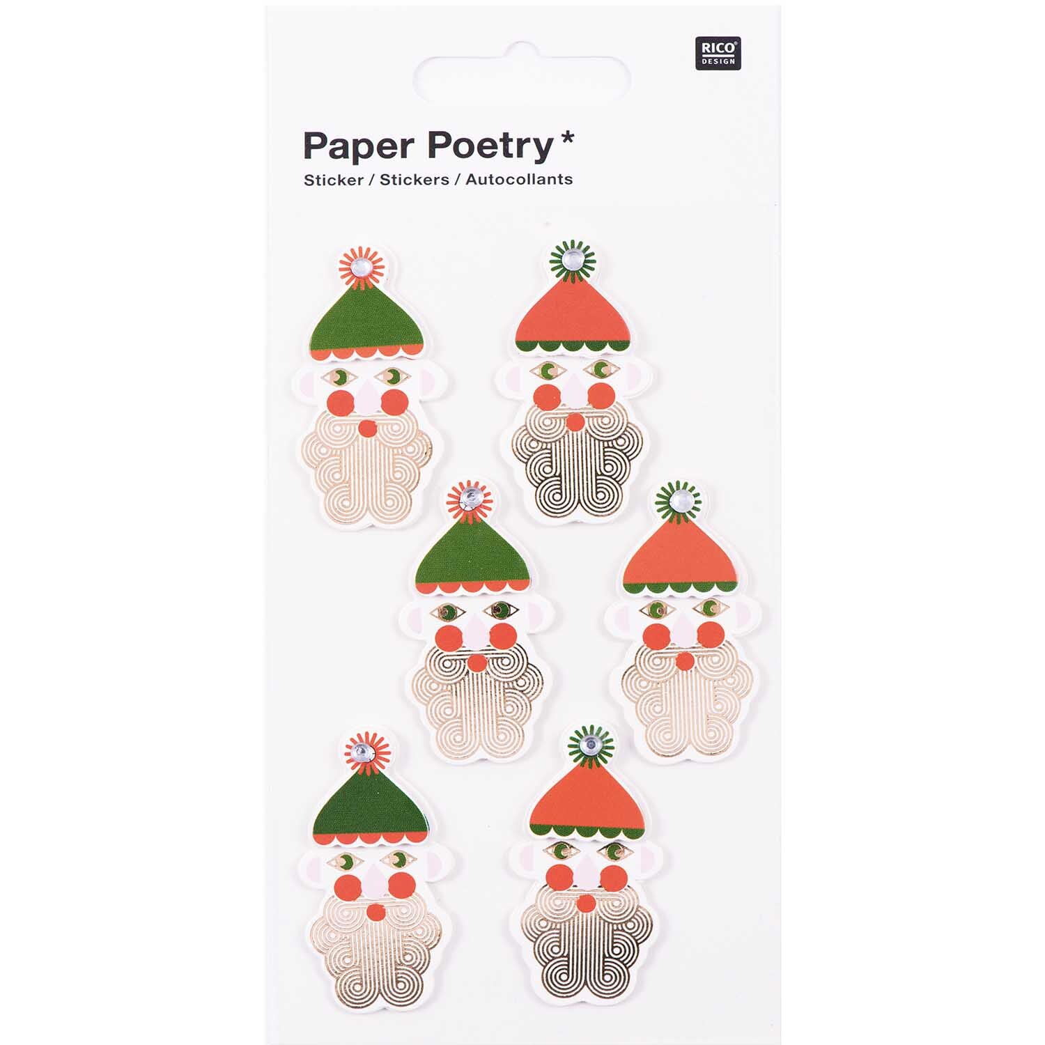 Paper Poetry 3D Sticker Nikolaus Hot Foil Paper Poetry 3D Sticker Nikolaus Hot Foil von Rico Design