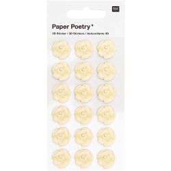 Paper Poetry 3D-Sticker Rosen mit Perle weiß 18 Stück Paper Poetry 3D-Sticker Rosen mit Perle weiß 18 Stück von Rico Design