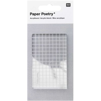 Paper Poetry Acryl-Stempelblock transparent 5x7cm von Rico Design