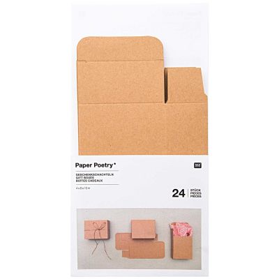 Paper Poetry Adventskalender Boxen Set 24teilig natur von Rico Design