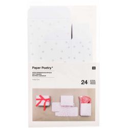 Paper Poetry Adventskalender Boxen Set 24teilig weiß/irisierend von Rico Design