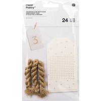 Paper Poetry Anhänger zum Besticken creme-irisierend 24 Stück mit Garn Paper Poetry Anhänger zum Besticken creme-irisierend 24 Stück mit Garn von Rico Design